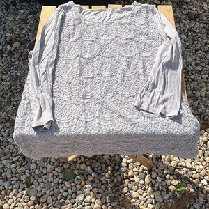 Ann Taylor Loft Lace front shirt